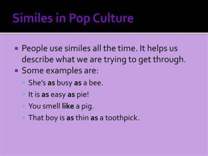Similes in Pop Culture (For Kids) - songs with similes and metaphors 2020