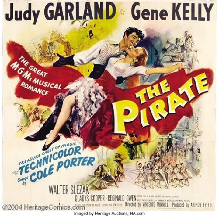 THE PIRATE, Judy Garland on set with Walter Slezak and his daughter